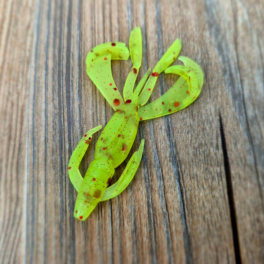 Top-Baits by MK | PB-Craw 6cm | Yellow Red-Flake