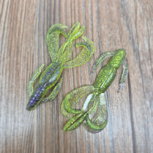 Top-Baits by MK | PB-Craw 6cm | Purple Chart Glitter