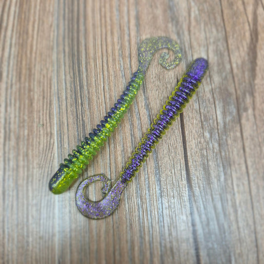 Top-Baits by MK | Mr. Twister 11cm | Purple Chart Glitter