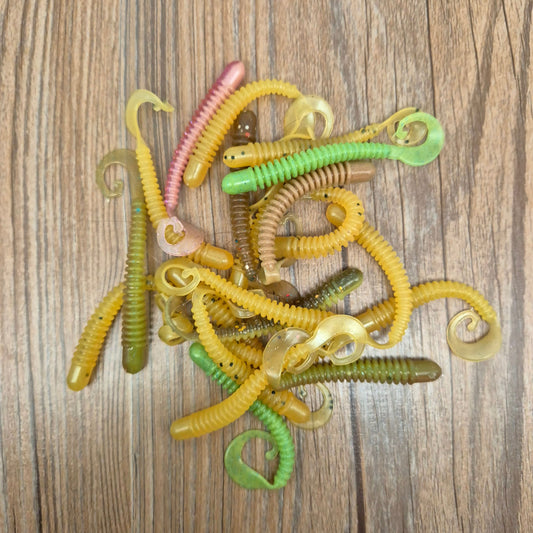 Top-Baits by MK | Mr. Twister 8cm | Mix-Pack 2 (20 Stück)