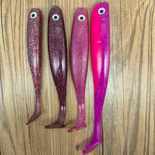 Top-Baits by MK | Shad | Purple-Mix (4 Stück)