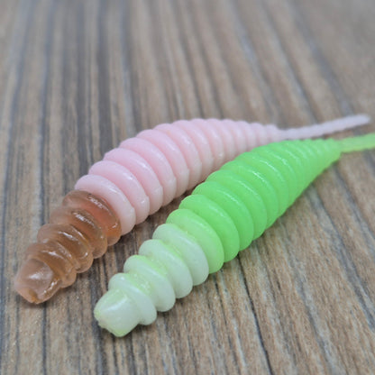 Top-Baits by MK | Rib Worm | 6cm | 8 Stück - Marshmallow