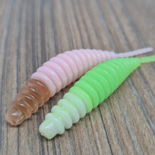 Top-Baits by MK | Rib Worm | 6cm | 8 Stück - Käse