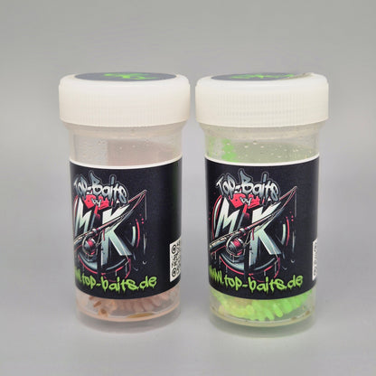 Top-Baits by MK | Rib Worm | 6cm | 8 Stück - Marshmallow