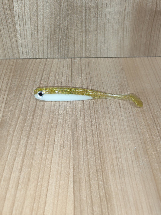 Top-Baits by MK | Nilu-Shad 12cm | Weiß-Golden