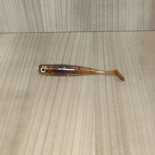 Top-Baits by MK | Nilu-Shad 10cm | Motoroil Braun-Blaue Flakes