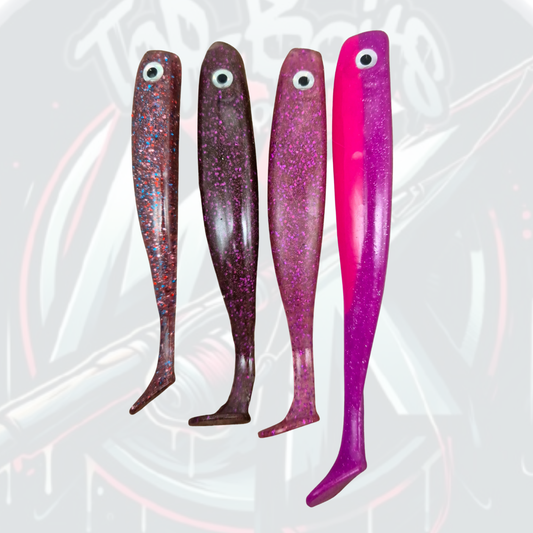 Top-Baits by MK | Shad | Purple-Mix (4 Stück)
