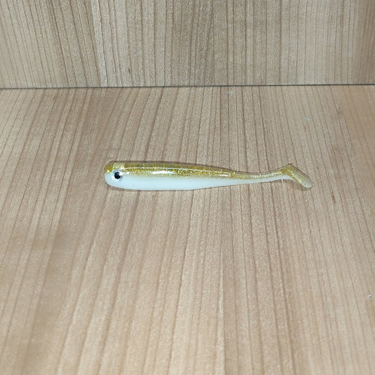 Top-Baits by MK | Nilu-Shad 10cm | Weiß-Gold