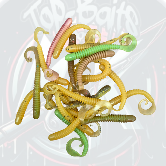 Top-Baits by MK | Mr. Twister 8cm | Mix-Pack 2 (20 Stück)